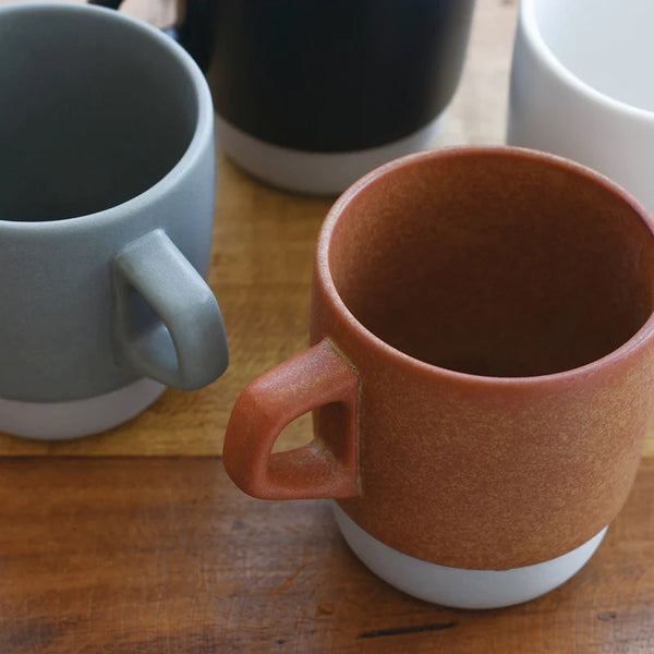 Hawthorne New Zealand Kinto slow coffee style stacking ceramic mugs. Coffee accessories.